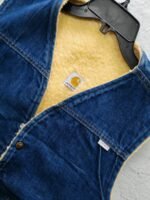 Chaleco Carhartt vintage azul oscuro 80s Talla L - Imagen 5