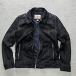 Chaqueta de cuero volteado Wilson Talla L (enguatada)