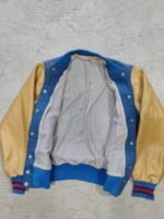 VARSIY JACKET VINTAGE AZUL Y CREMA TALLA S - Imagen 3