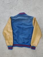 VARSIY JACKET VINTAGE AZUL Y CREMA TALLA S - Imagen 4