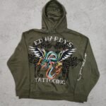 HOODIE ED HARDY OLIVA TALLA L