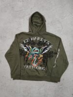 HOODIE ED HARDY OLIVA TALLA L