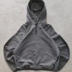Hoodie Blank Grey Oversized Talla L